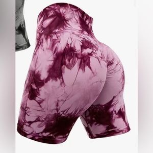 Tie Dye Butt Lifting Spandex Biker Shorts XLARGE (12)